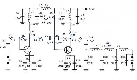 1W Linear FM Amplifier