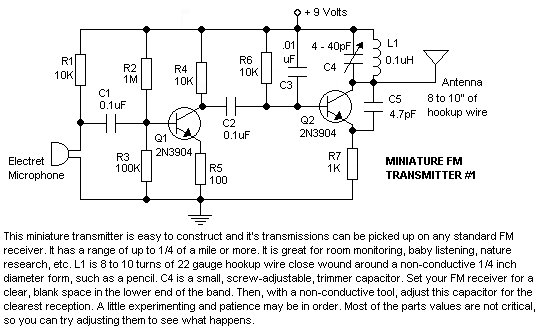 Miniature FM Transmitter