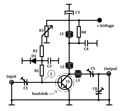 1 Watt FM Transmitter Amplifier