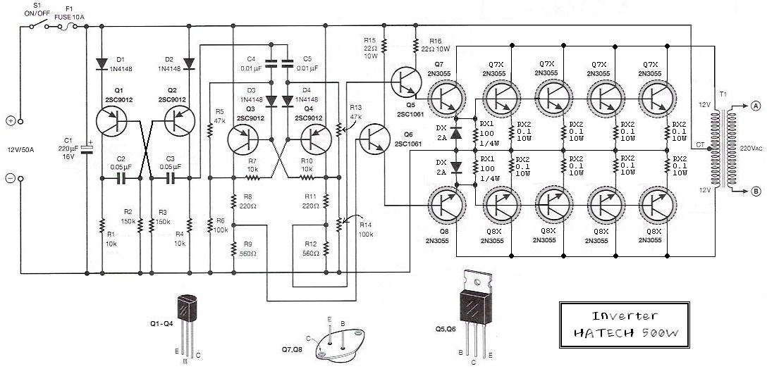 500W 12 Volt to 220 Volt Inverter 